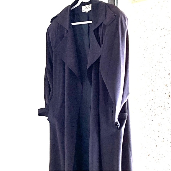 Vintage Rue Grenelle Power Shoulder Trench Coat - Picture 3 of 10